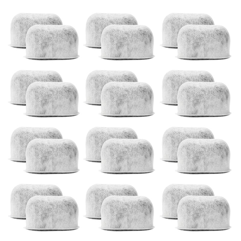24Pack Replacement Charcoal Water Filters for Braun Coffee Makers Fits All Braun BrewSense Drip Series Coffee Machines