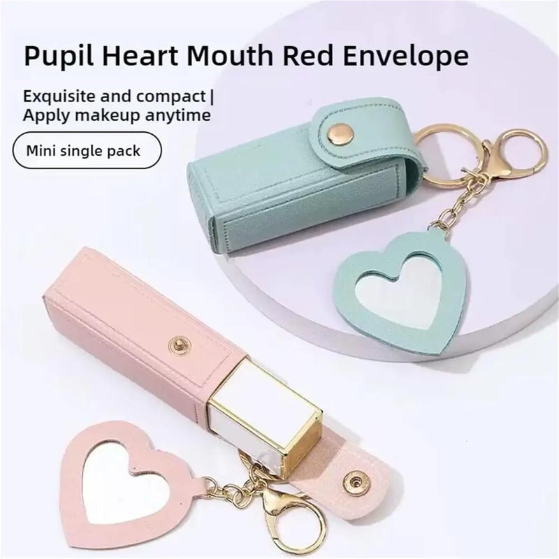 20 PCS Lipstick Bag Mini Bags Keychain PU Leather Lip Gloss(ColorA) - Image 3