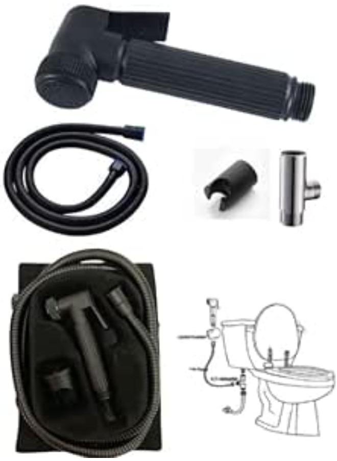 Full Bathroom Shattaf With Adapter Under The Base Of The Bathroom (Shattaf Model 1 As Picture)