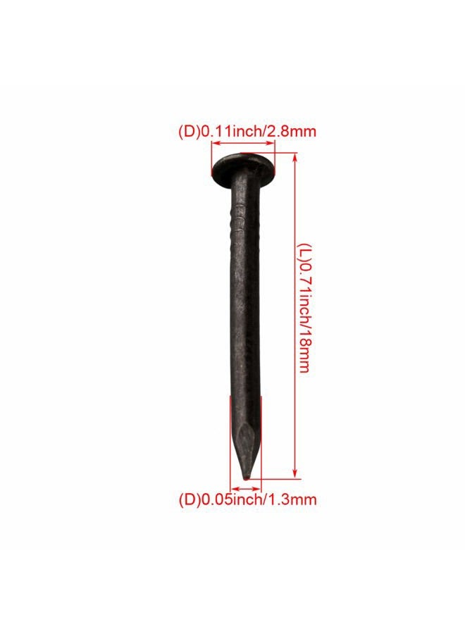 RDEXP Black Round Head Wood Screw Nail Decorative Furniture Miniature Nail Lenght 1.8cm/0.71" Pack of 50 - Image 4