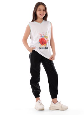 Girls' White Basketball T-Shirt – Comfortable, Sleeveless Design - pzsku/ZEF65C5CBFF3F37FD0C1EZ/45/_/1739631366/fd0d1f34-d063-4c3d-acd9-6f803f2cb5aa