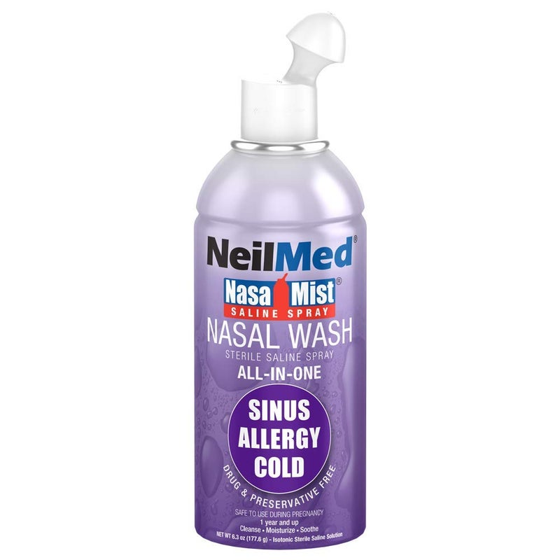 NeilMed NasaMist All in One Multi Purpose Saline Spray, 6.3 Fl Oz - Image 1