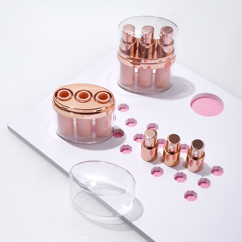 Three Tube Push Down Bottle Push Down Sub Bottle Cosmetics Liquid Bottle Empty Bottle - Image 4