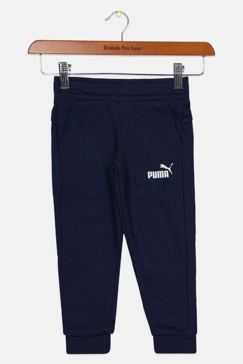 PUMA Toddlers Boy Plain Pull On Sweatpants, Navy  - Image 1