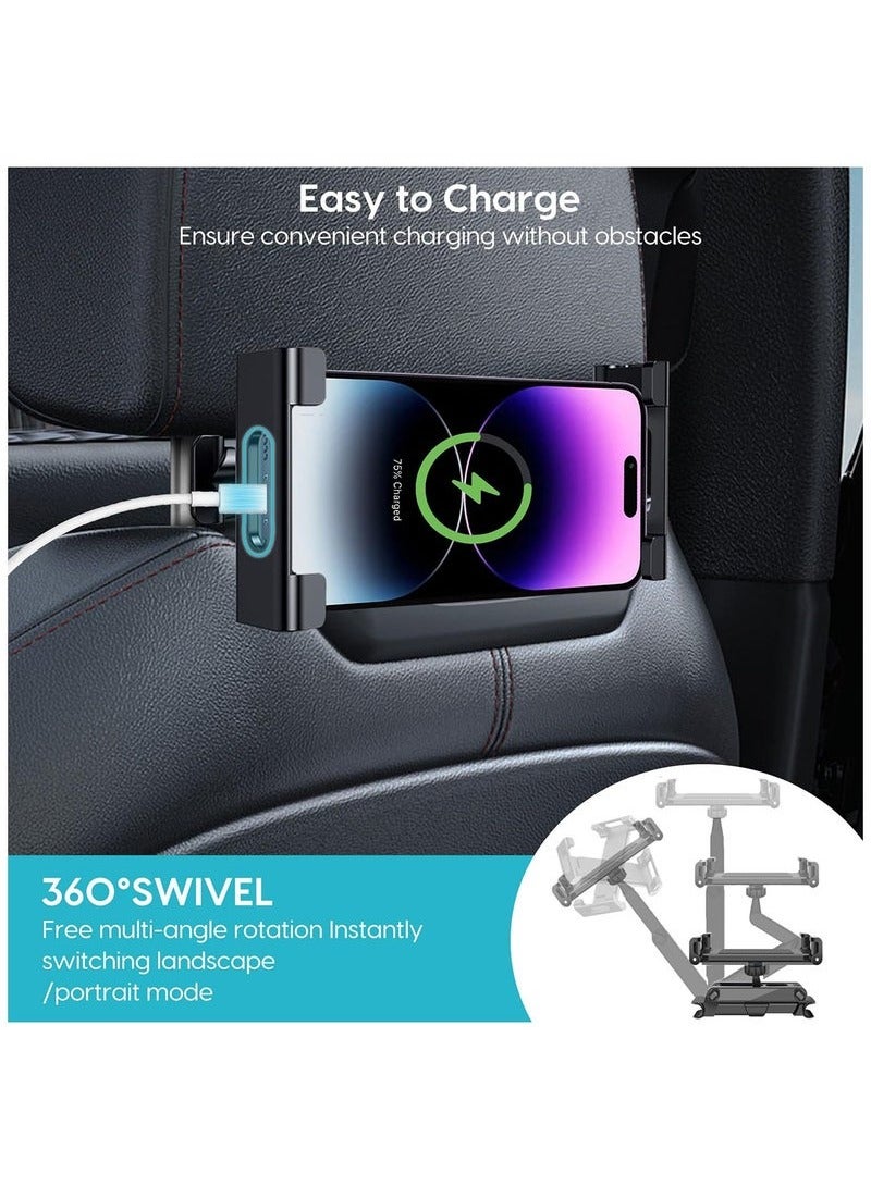Tablet Holder for Car 360 Rotatable and Retractable Car Phone Holder Back Seat Road Trip Essentials for 4.7-12.9 Inch Devices - Image 4