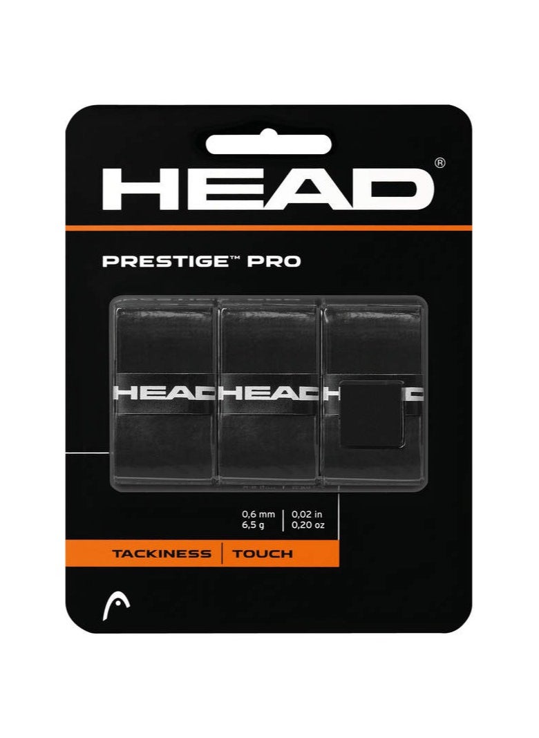 HEAD HEAD Prestige Pro Overgrip - Tacky grip with unique touch feel, pack of 3 overgrips 