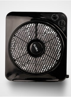 ELORA Elora 12 Inch 3 Speed Settings Box Fan 45 W ELBF-6350 Black  - Image 1