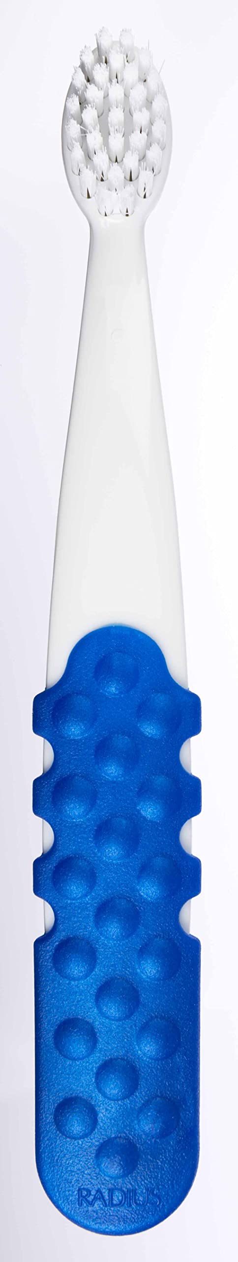 RADIUS Toddler Toothbrush and Toothpaste Bundle for Kids, 2 Pack Totz Plus Silky Soft Brush in White/Sapphire Blue and Green/Yellow and 1 Count Dragon Fruit Toothpaste, for Children 18 Months and Up - Image 5