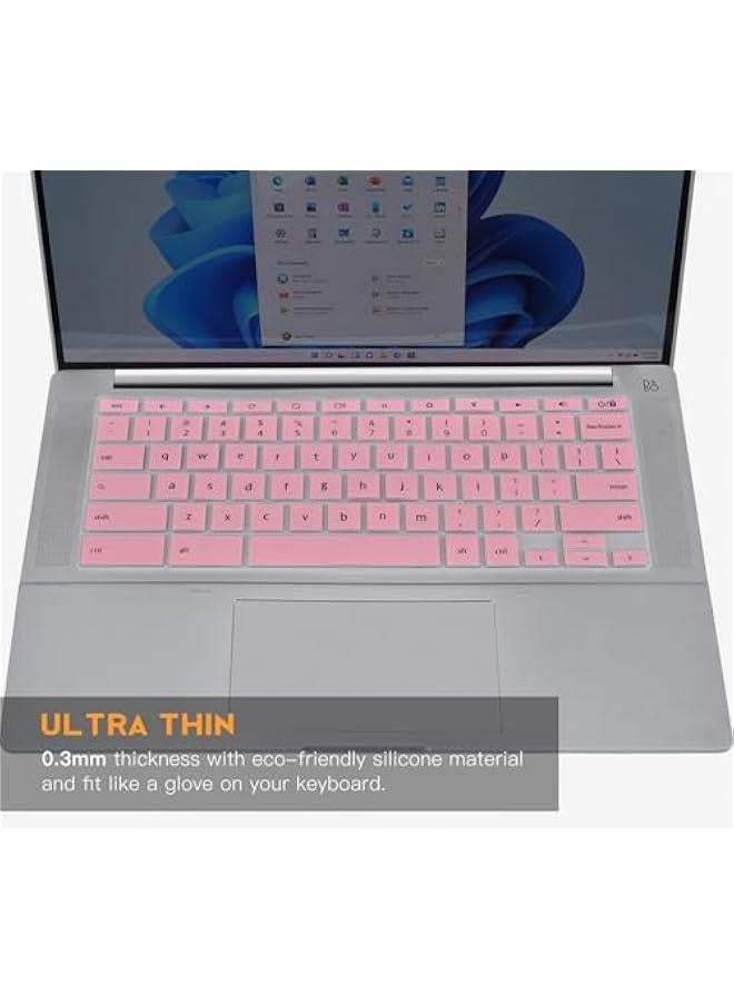 Arabest Pink Keyboard Protector for HP Chromebook X360 14 14C-CC/CA 14ct-cc000 14c-cc0013dx 14c-cc0047nr 14c-cc0010ca 14c-ca0053dx 14c-ca0030ca, HP Chromebook 14b 14b-na0010nr 14b-na0010wm - Image 3