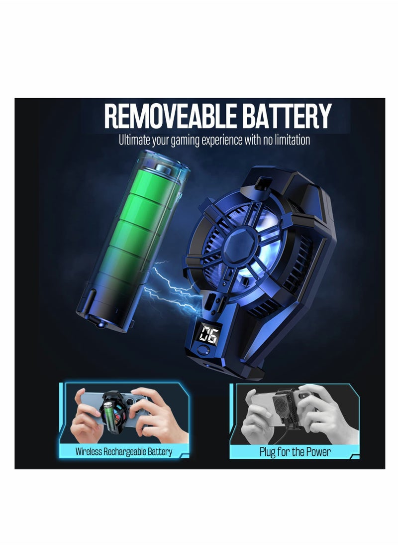 بيوينتي - Rechargeable Phone Cooler Fan for Gaming Compatible with All iPhone and Android Smartphones - Image 1