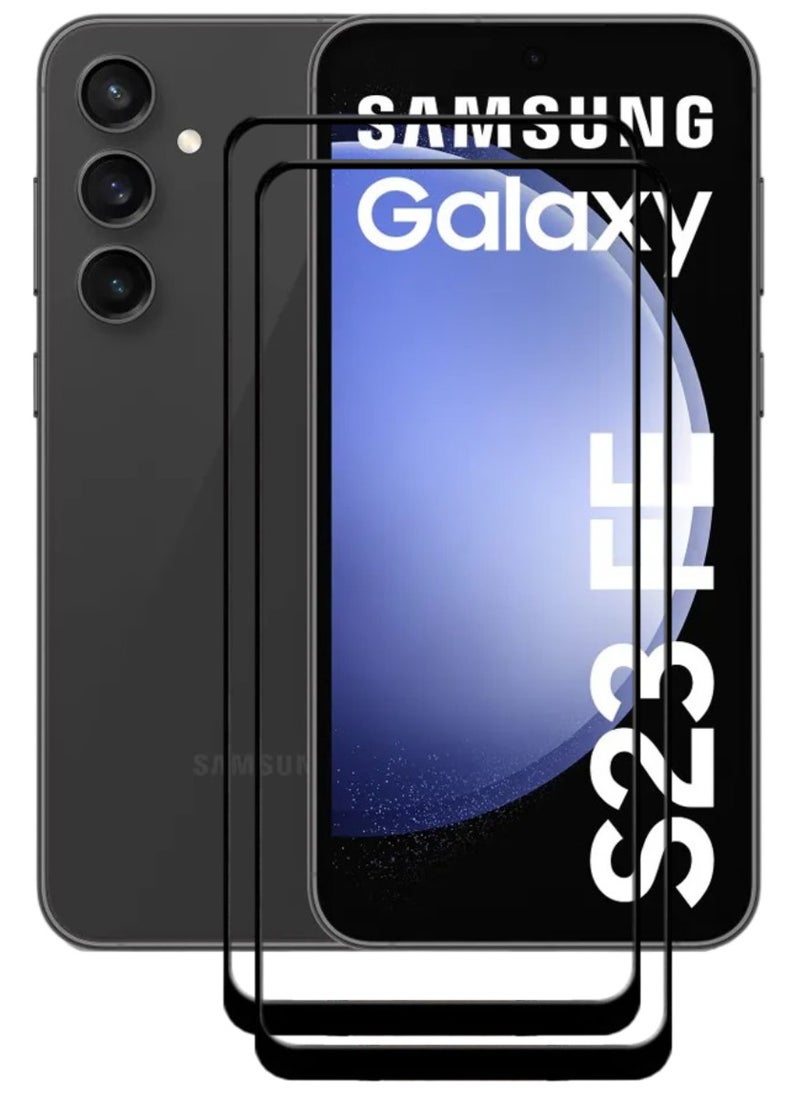 ACLIX 2 Pieces Antistatic ESD Dustproof Premium Quality High Definition Tempered Glass Screen Protector Designed For Samsung Galaxy S23 FE - Image 1