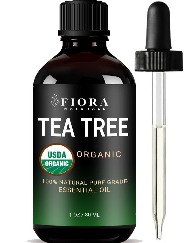 Fiora Naturals Tea Tree Oil â€“ 100% Pure Organic Tea Tree Essential Oil for Skin, Face, Hair, Scalp, Nails, and Toenail â€“ Therapeutic Grade Tree Tea Oil for Acne & Hair Growth â€“ 1 fl oz - by Fiora Naturals - Image 1