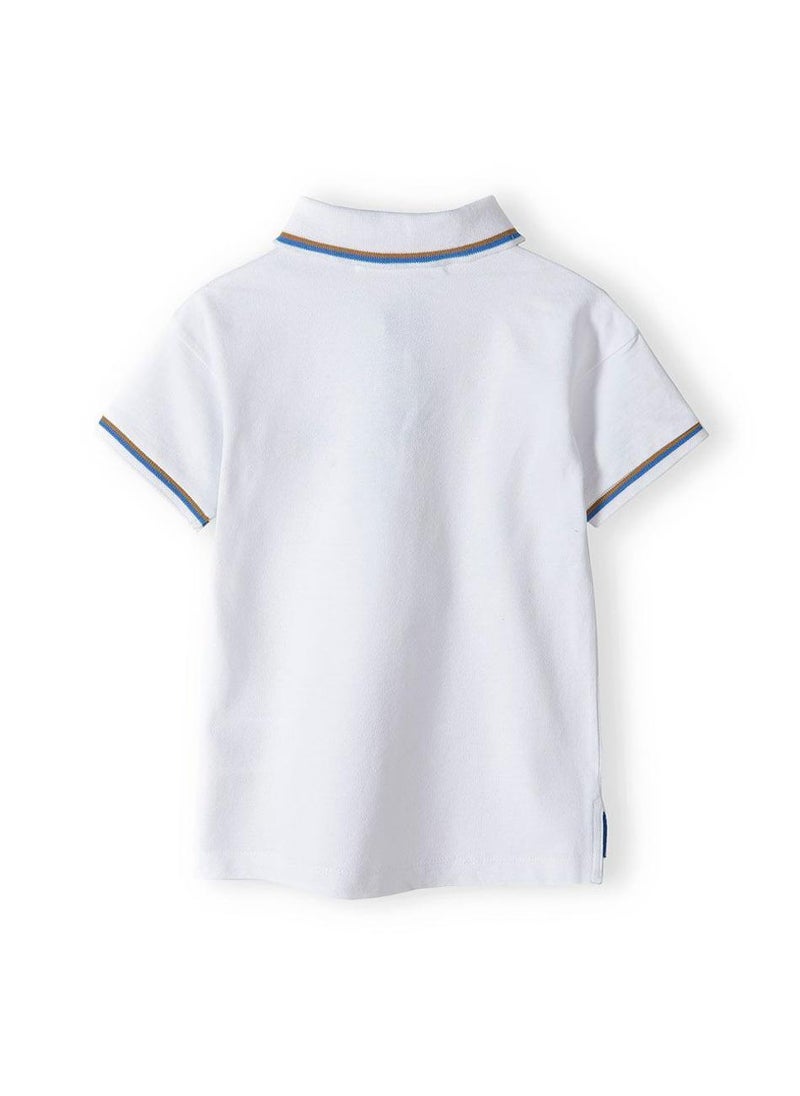 MINOTI Boys' Short Sleeve Polo Shirt with Button Placket - Image 3