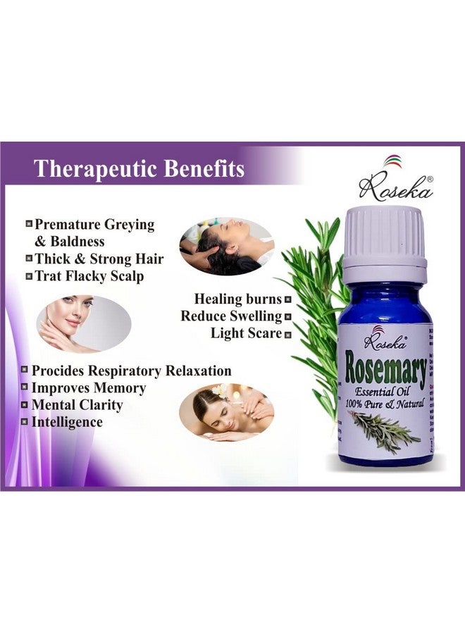 Roseka Combo Set of Rosemary & Lemon/Orange Essential Oil For Hair Reduce Acne Sun Burn Wrinkles toner Skin & face Lightening Relief From Stress & Anxiety Pack of 3 For Aromatherapy (30 ml) - Image 5