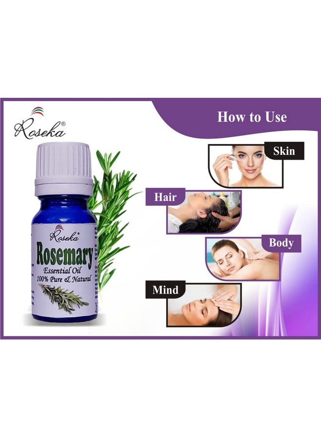 Roseka Combo Set of Rosemary & Lemon/Orange Essential Oil For Hair Reduce Acne Sun Burn Wrinkles toner Skin & face Lightening Relief From Stress & Anxiety Pack of 3 For Aromatherapy (30 ml) - Image 4