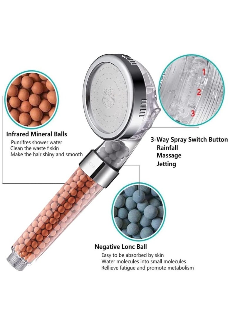 Bukela Filtered Handheld Shower Head - Ionic Head - Help Reduces Hair Loss - Rainfall Spa - Water Saving - Purifies Water - Remove Chlorine - Image 2