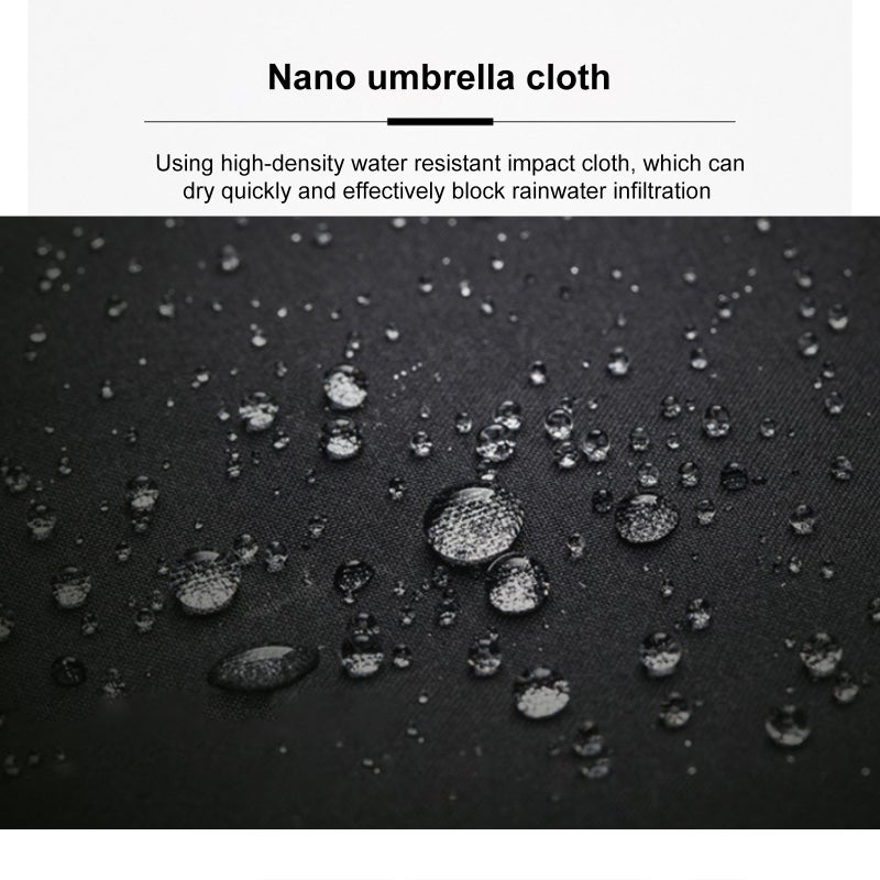 Automatic Umbrella for Men Women Dual-use Foldable Rain Sun Umbrella with Black Coating for Sun Protection UV Protection Reinforced Umbrella Frame 97cm Diameter - Image 4