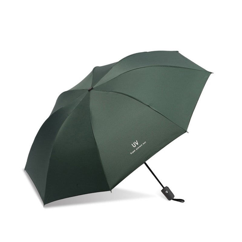 Automatic Umbrella for Men Women Dual-use Foldable Rain Sun Umbrella with Black Coating for Sun Protection UV Protection Reinforced Umbrella Frame 97cm Diameter - Image 1