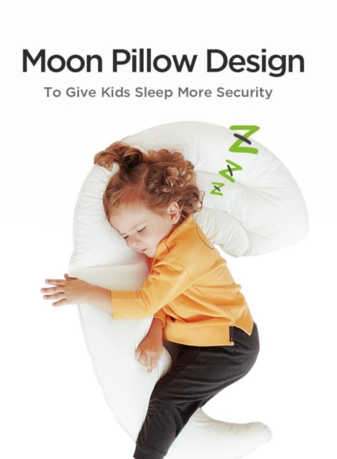 Curve Long Body Pillow for Toddler,34''x28'' Moon Shape Soft Child Hug Kids Sleep Pillow  - Image 4