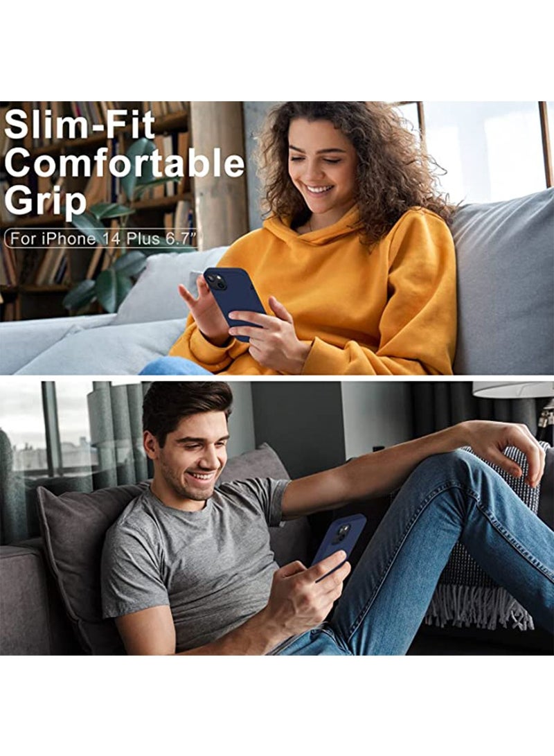 iPhone 14 Plus Mobile Case Cover with Soft Smooth Silky Flexible Silicone Gel Rubber Bumper Cover,Slim Fit Shockproof Protective Phone Back Cover for iPhone 14 Plus 6.7" - Image 5