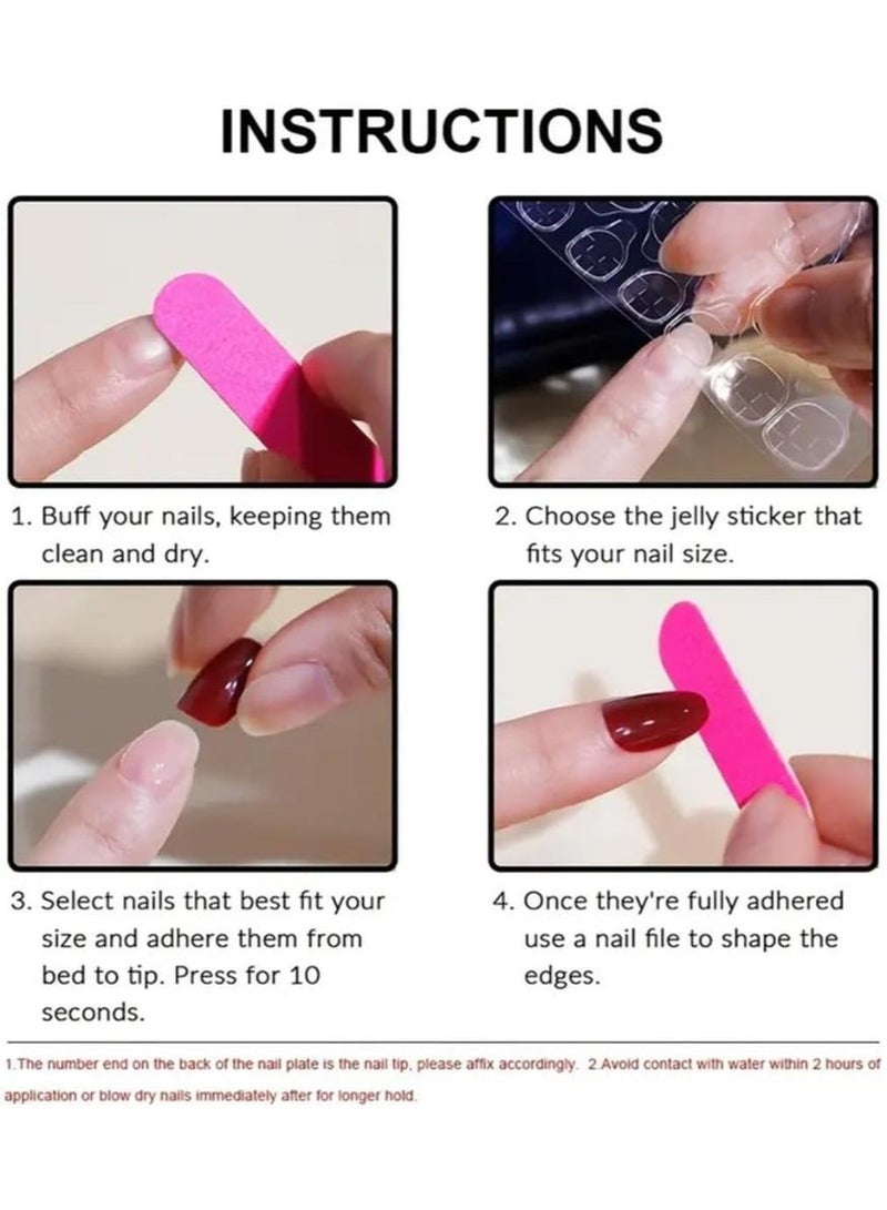 Al Kanzi 24PCS Press on nails,Stylish New Almond-shaped Nail Art Pieces: Simple Design, Pink and White Gradient Colors, Comfortable to Wear, Durable Material,Fake Acrylic Nails With Glue Kit. - Image 4