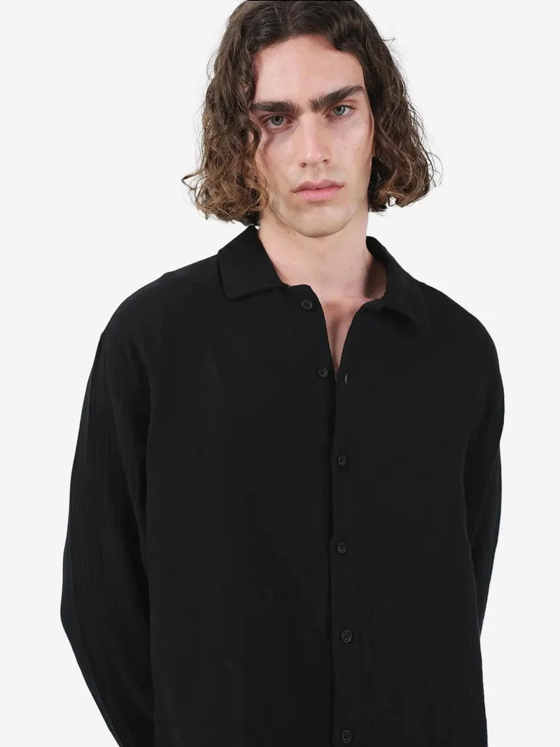 جيستو GIESTO Textured Long Sleeve Button Up Shirt