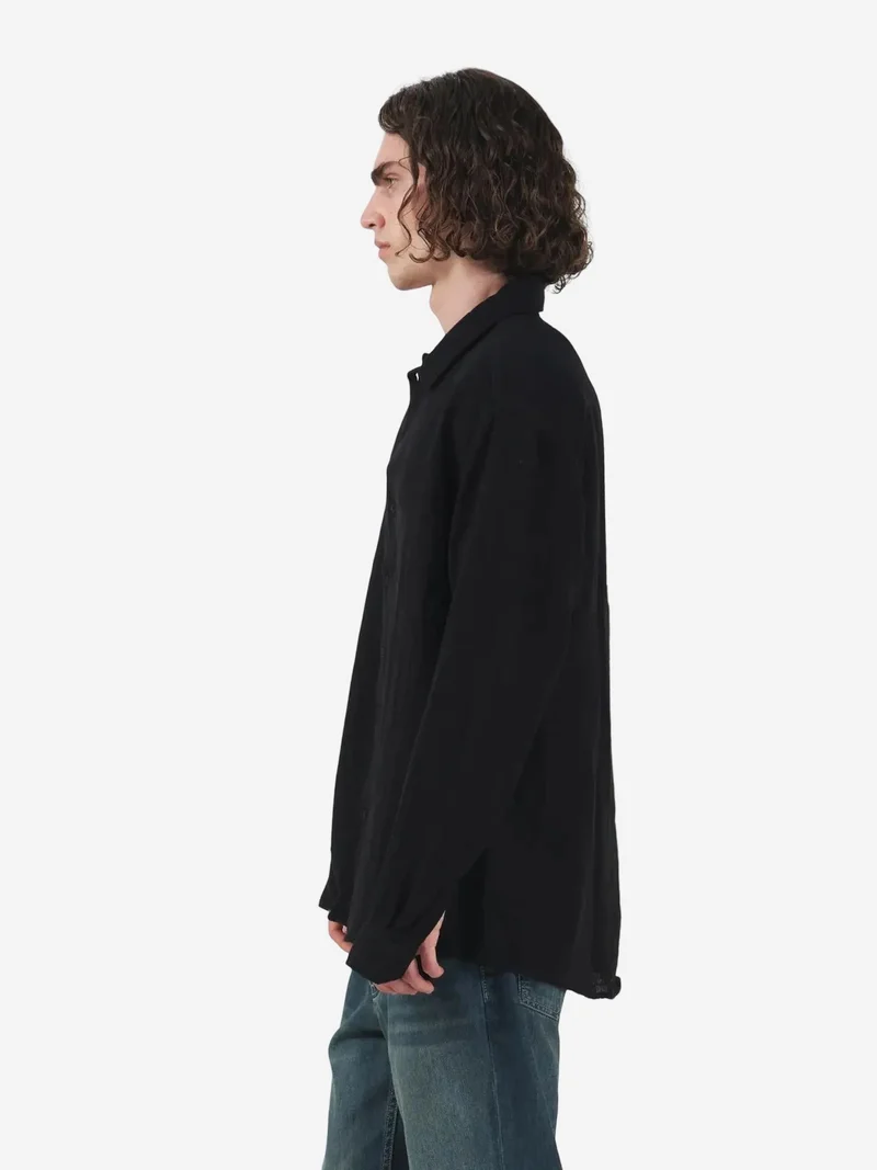 Giesto GIESTO Textured Long Sleeve Button Up Shirt