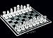 e5e10 1010 Glass Chess Set Frosted and Clear Pieces Felted Bottom for Adult and TeensGift for Game Education - Image 4