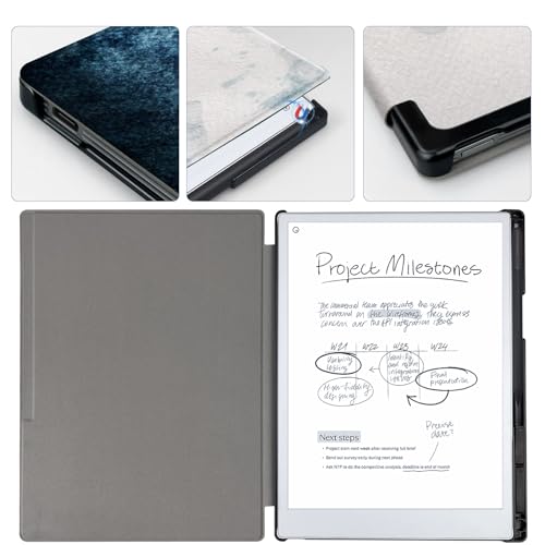 Aippdo Case for Remarkable Paper Pro Tablet 11.8" (Released in 2024), Hard Back Shell Protective Book Folio Cover with Built-in Pen Holder, with Auto Sleep/Wake Function. - Image 2