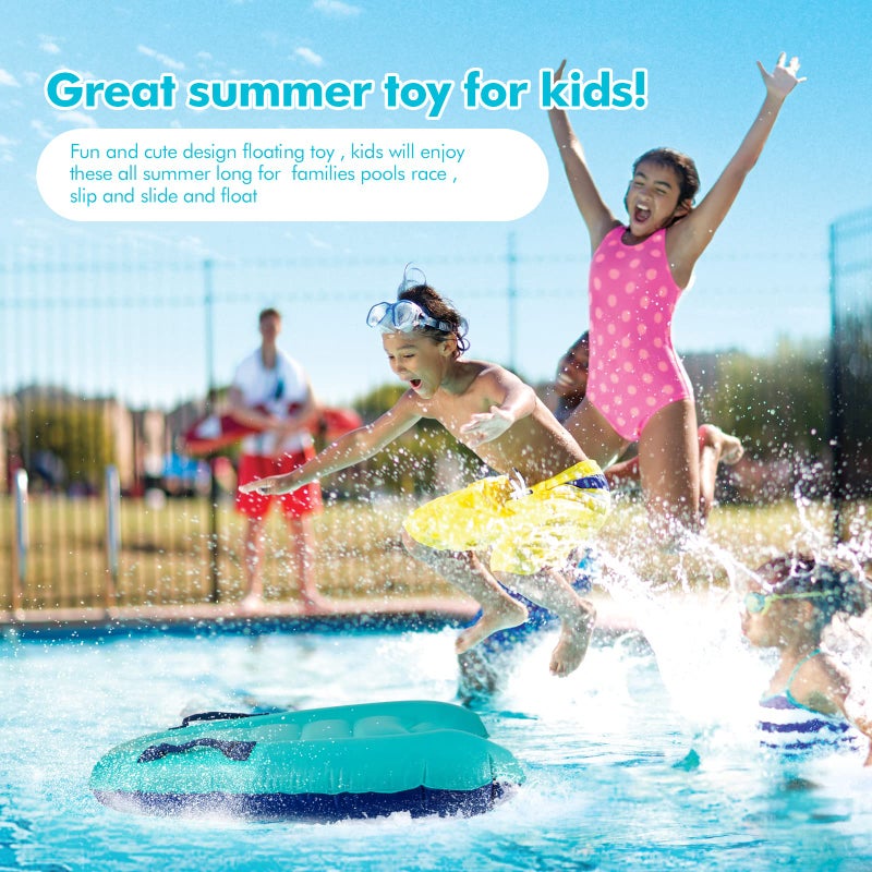 trivamo Inflatable Surf Body Board with Handles, Lightweight Swimming Floating Surfboard Aid Mat Learn to Swim, Beach Safety Theme Surfing Swimming Summer Water Fun Toy for Both Kids and Adult - Image 5