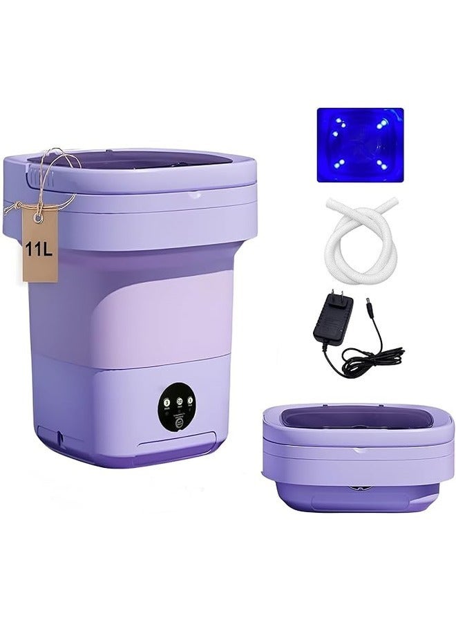 ELTRAZONE 8 Liter Foldable Washing Machine – Compact Semi-Automatic with 3 Cleaning Modes and Blue Light - Image 1