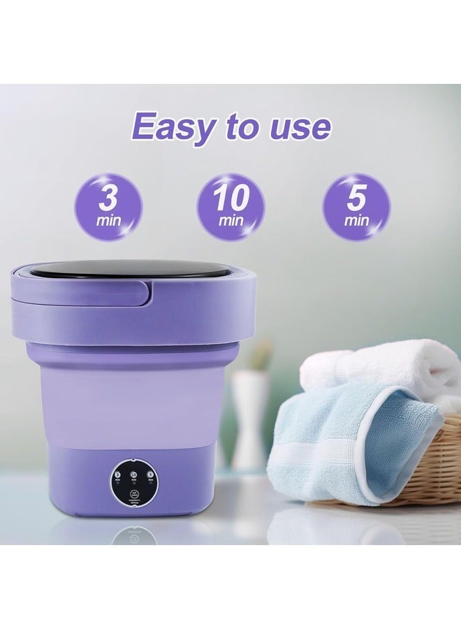 ELTRAZONE 8 Liter Foldable Washing Machine – Compact Semi-Automatic with 3 Cleaning Modes and Blue Light - Image 2