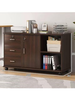 JOMILA Filing Cabinet Office with Lock Short Cabinet Information Cabinet Under The Table Storage Cabinet Side Cabinet Drawer Cabinet  - Image 2