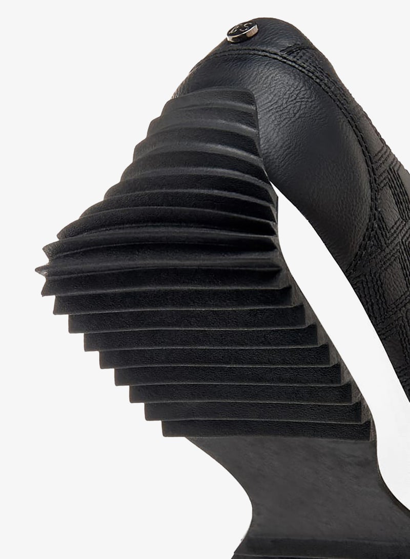 ELLE Women's Textured Sneakers with Lace-Up Closure - Image 5