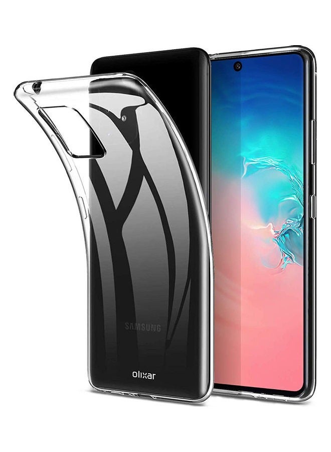 شيزي جراب ظهر سليكون لهاتف سامسونج جلاكسي S10 لايت شفاف - Image 1