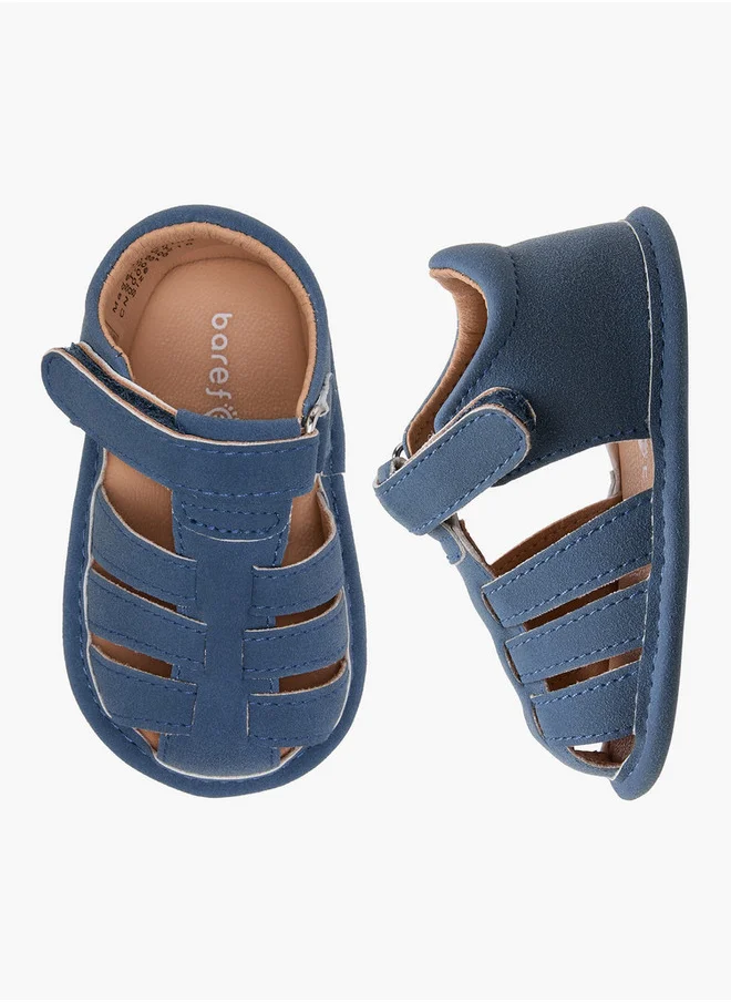 Barefeet Solid Booties with Hook and Loop Closure