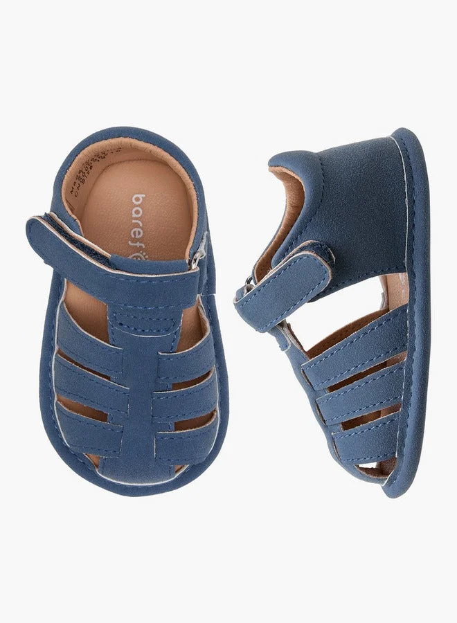 Barefeet Solid Booties with Hook and Loop Closure