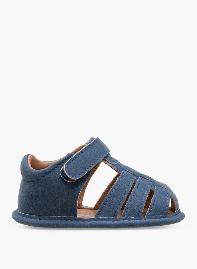 Barefeet Solid Booties with Hook and Loop Closure