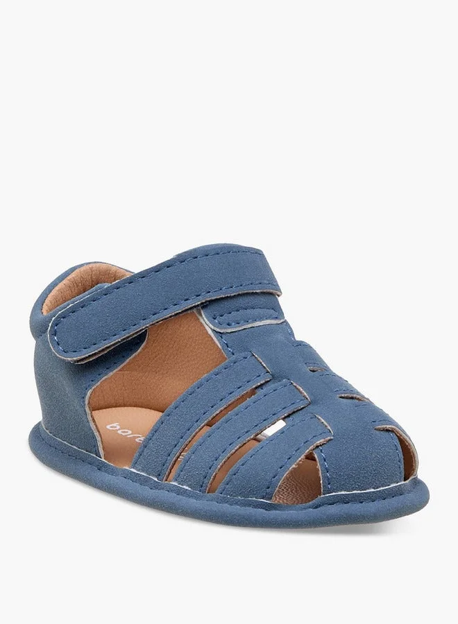 Barefeet Solid Booties With Hook And Loop Closure