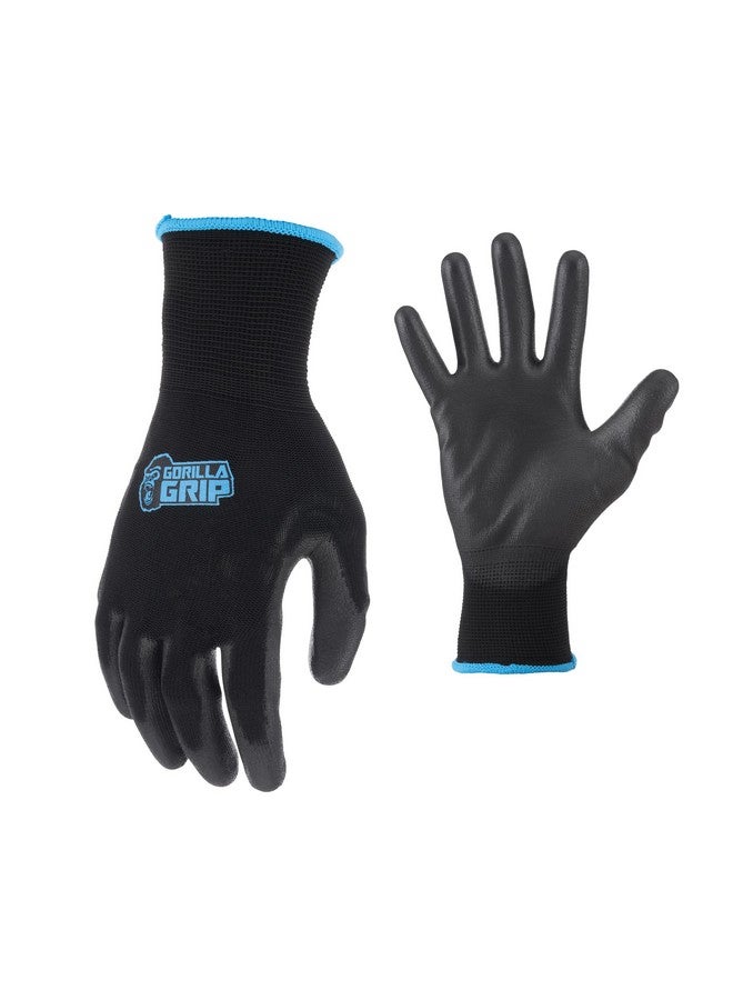 grease monkey Gorilla Grip Gloves, Max Grip, All Purpose Work Gloves, Slip Resistant, Nylon Shell, Large, 10 Pairs - Image 1