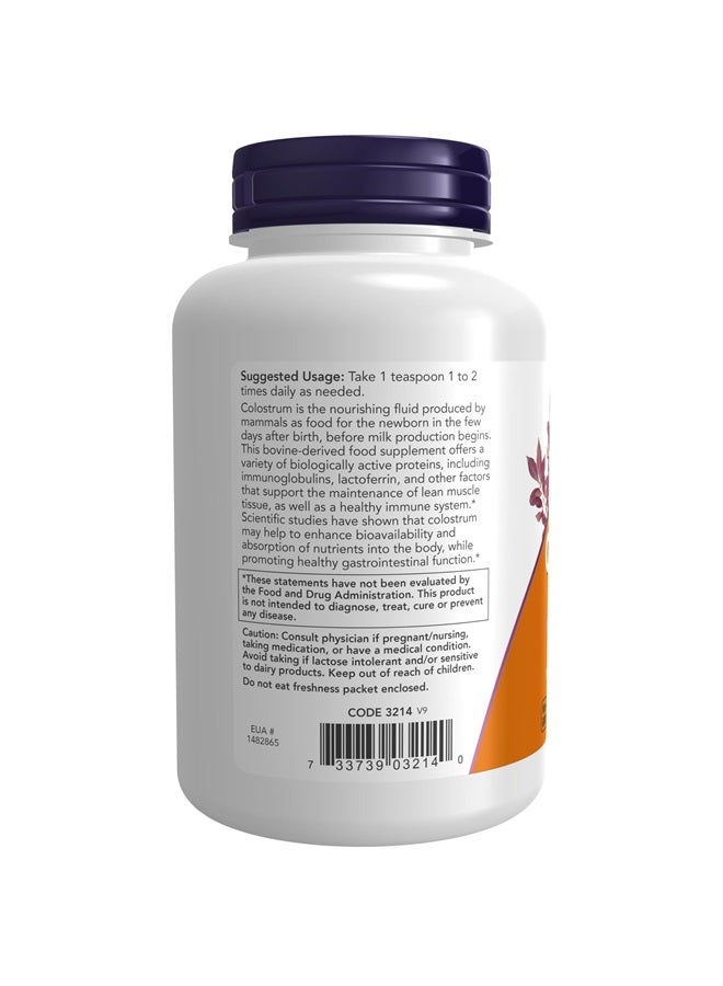 now Supplements, Colostrum Powder, Naturally occurring Immunoglobulins and Lactoferrin, 3-Ounce - Image 3