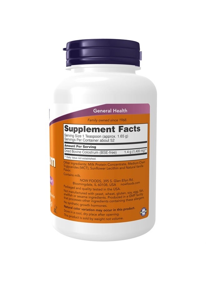now Supplements, Colostrum Powder, Naturally occurring Immunoglobulins and Lactoferrin, 3-Ounce - Image 2