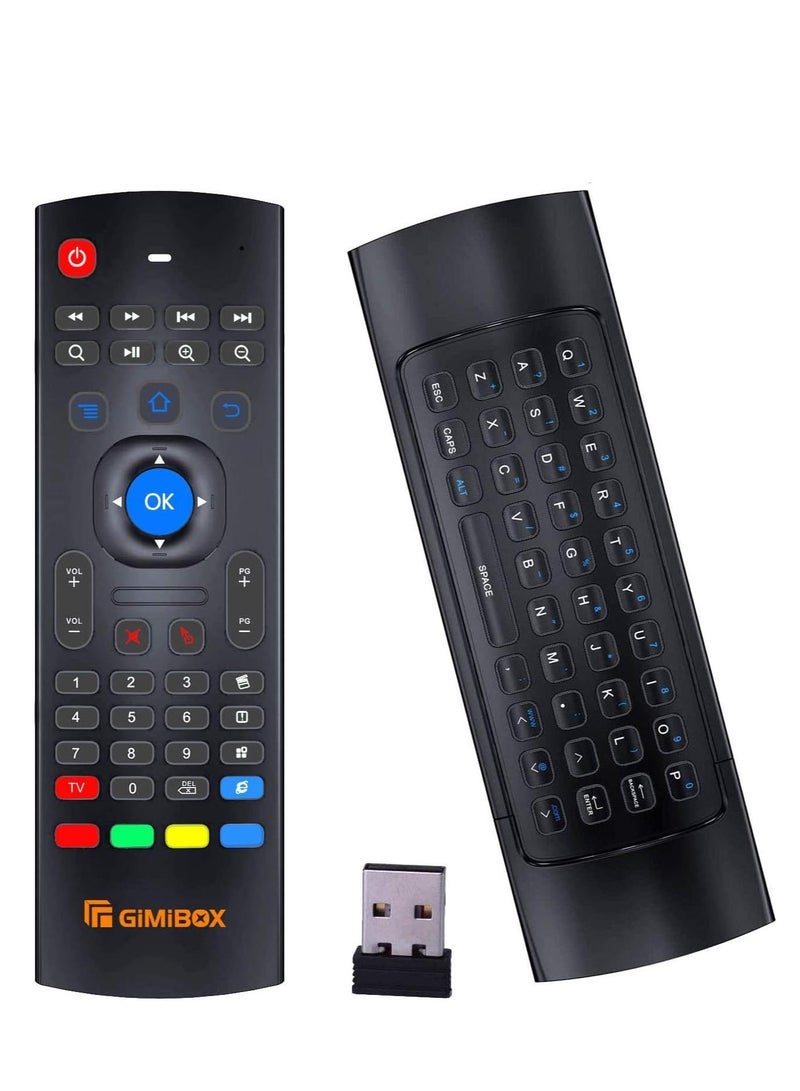 PopZa GiMiBOX MX3 Pro Air Mouse Wireless Keyboard – 2.4G Smart TV Remote with Motion Sensing for Android TV Box, Game Controller, PC & Smart TV - Image 1