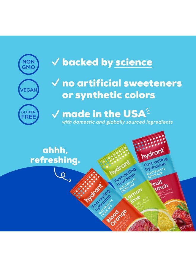 Hydrant Hydrate 30 Stick Packs Electrolyte Powder Rapid Hydration Mix Hydration Powder Packets Drink Mix Helps Rehydrate Better Than Water (Variety Pack 30 Pack) - Image 4