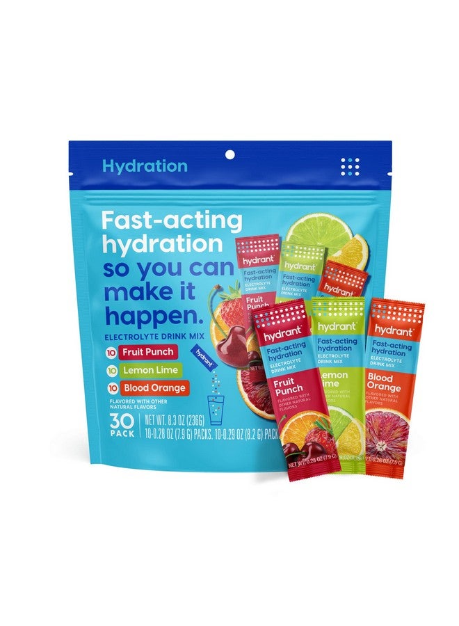 Hydrant Hydrate 30 Stick Packs Electrolyte Powder Rapid Hydration Mix Hydration Powder Packets Drink Mix Helps Rehydrate Better Than Water (Variety Pack 30 Pack) - Image 2