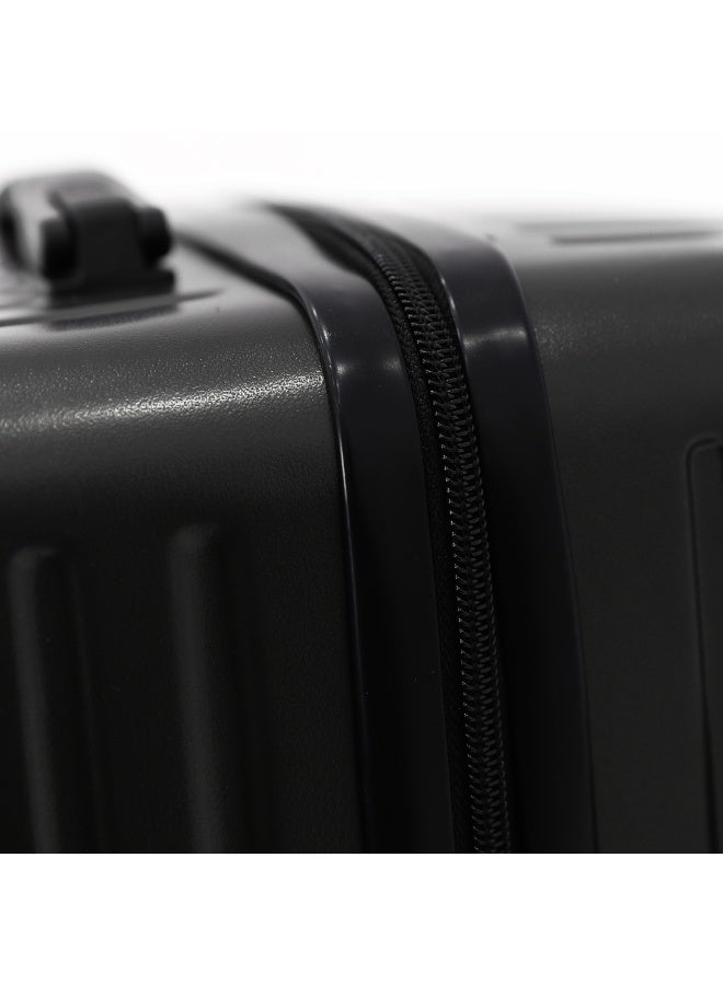 GIORDANO 28 Inch Hard Shell Checked Luggage Suitcase with TSA Lock, Foldable Cup Holder, 360° Double Spinner Wheels, Lightweight Travel Trolley, Black - Image 3