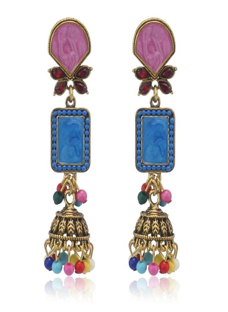 General vintage enamel tassel earrings 