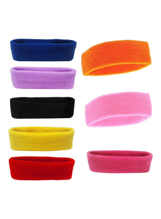 NIBEMINENT Sport Sweat Sweatband Headband Yoga Gym Stretch Head Hair Band Multicolour 17cm x 6cm - Image 1