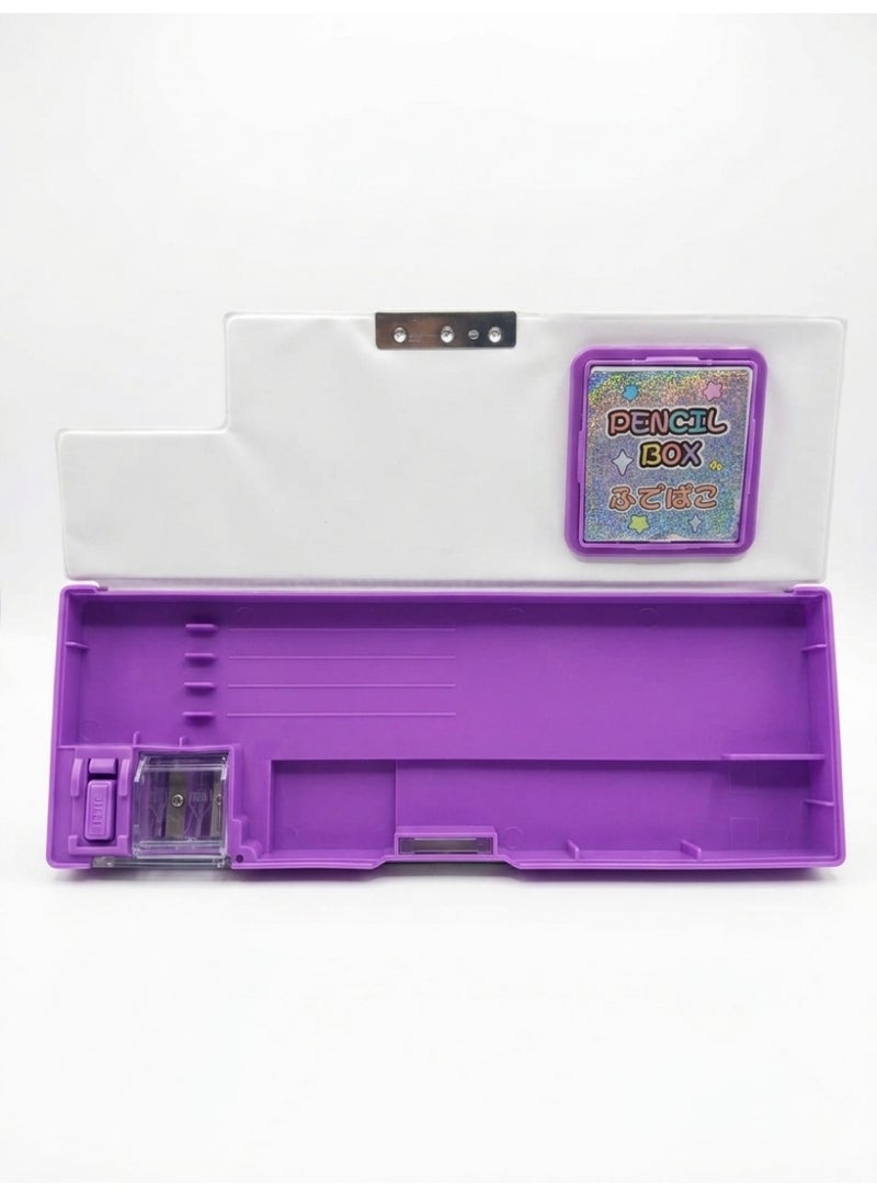 Kids Multi-Function Pencil Case with Calculator and Dual Sharpener, Sweet Girl Design - Image 2