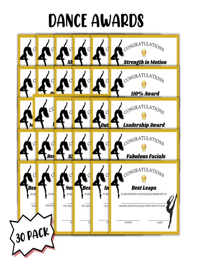 Lashicorn Dance Team Achievement Awards 30pk 8.5x11” Unique Certificates Superlatives End of Year Studio Dancer Recognition Performance - Image 3